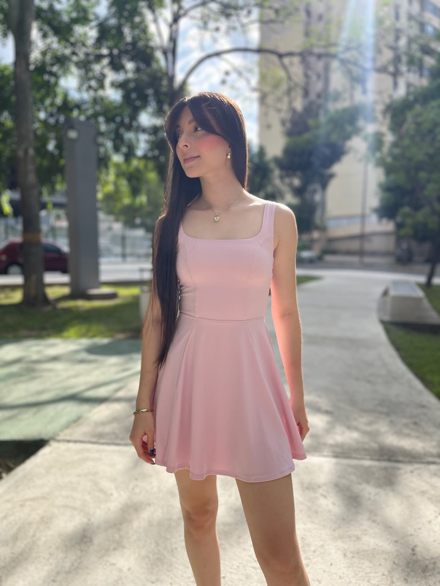 Vestido deportivo hollister rosa pastel