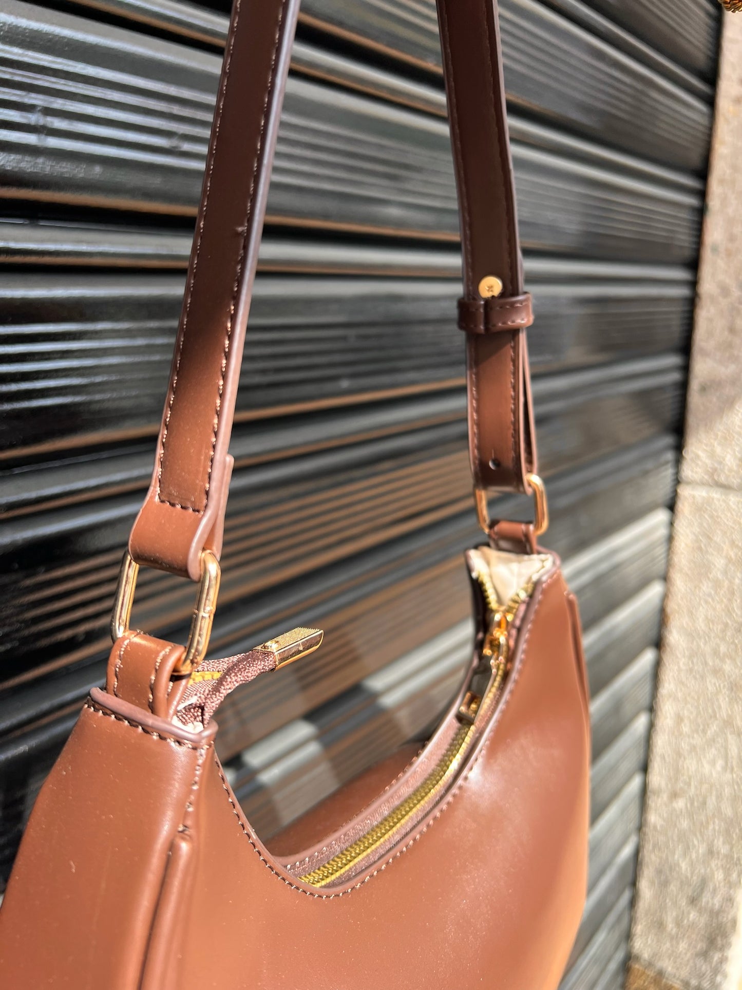 Cartera baguette marron