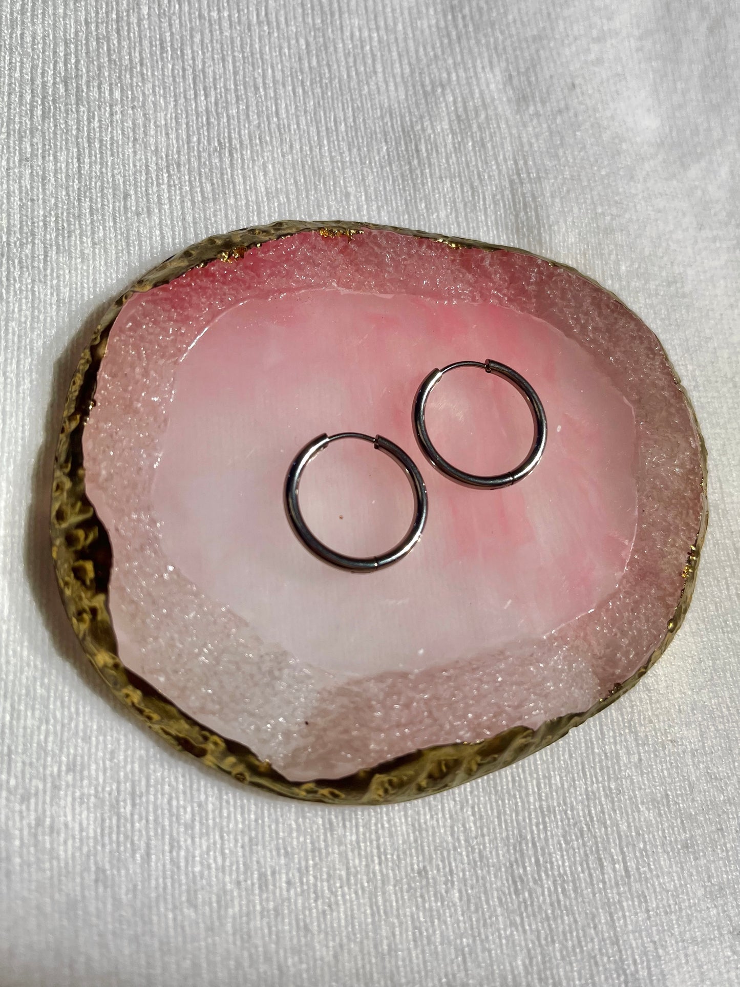 Argollas finas lisas plateadas XL