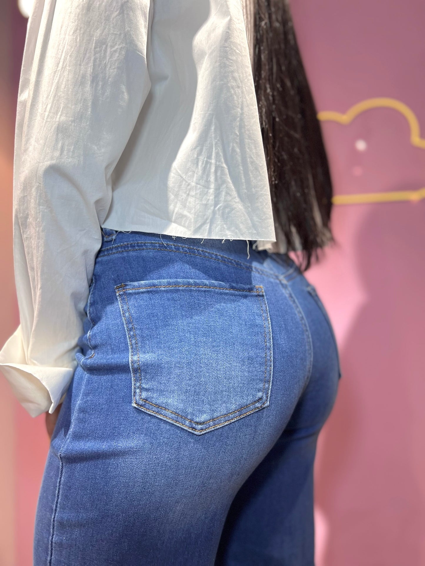Jean WAX wide leg tono oscuro (cd: 90386)