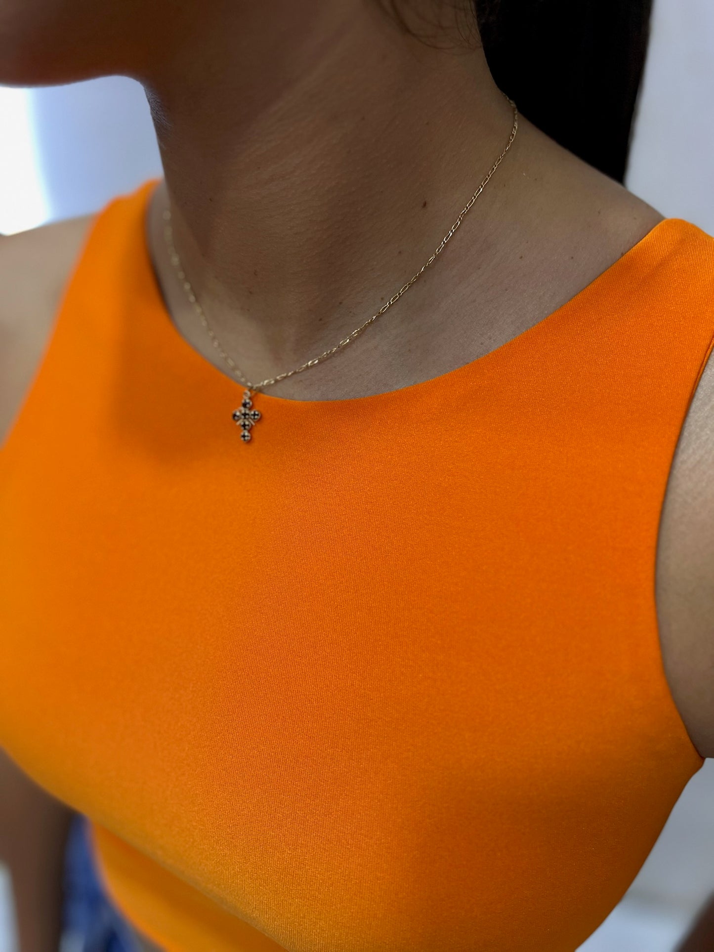 Top halter básico naranja