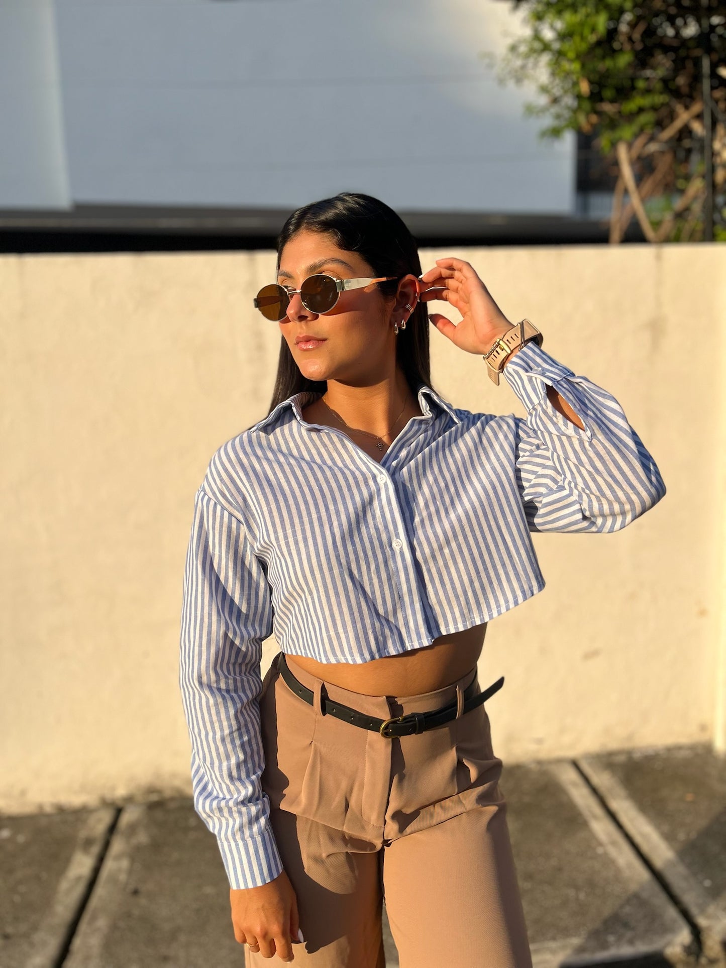 Lentes de sol dorado con marrón (inspo celine)