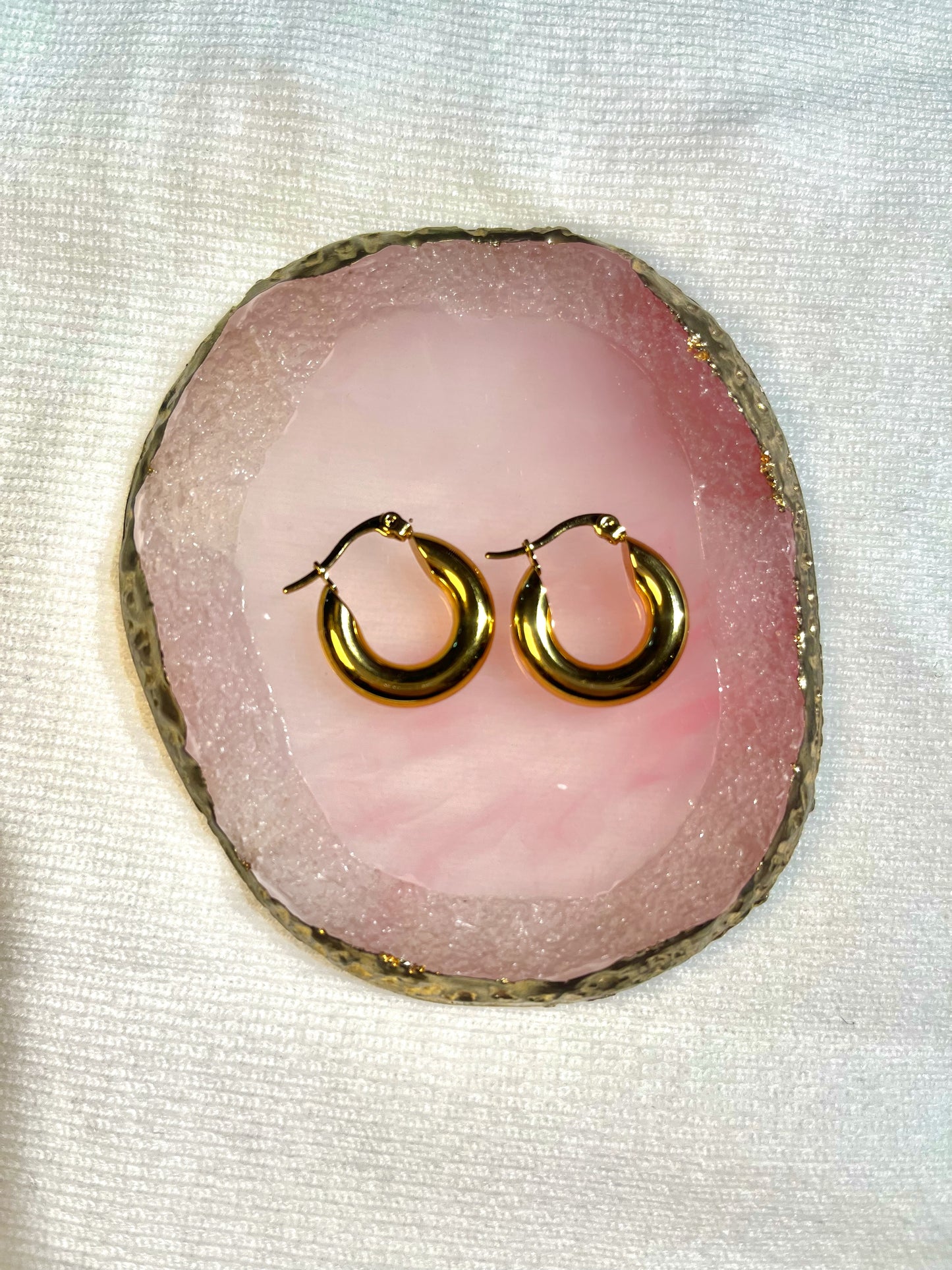 Argollas doradas medianas lisas