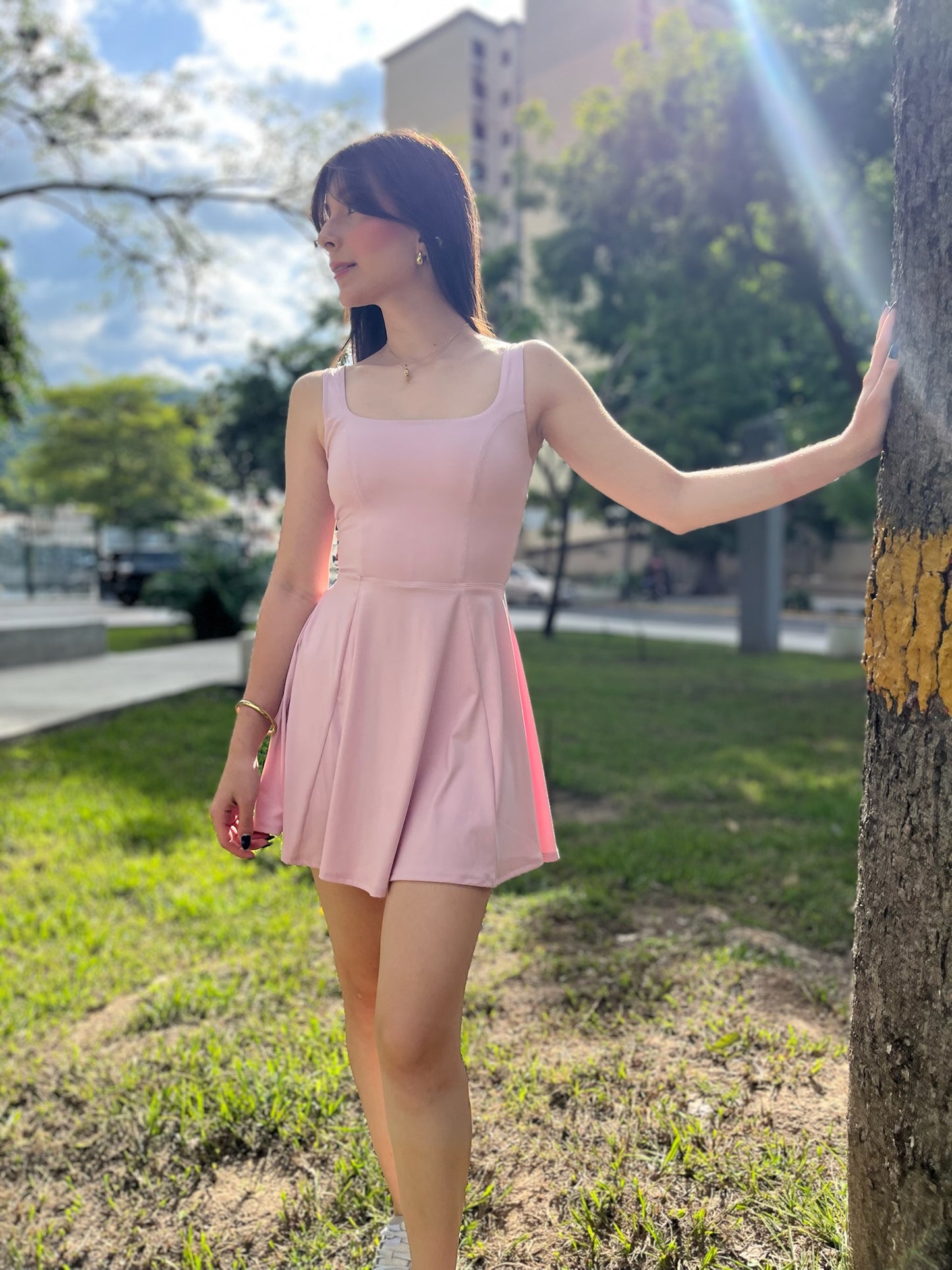 Vestido deportivo hollister rosa pastel