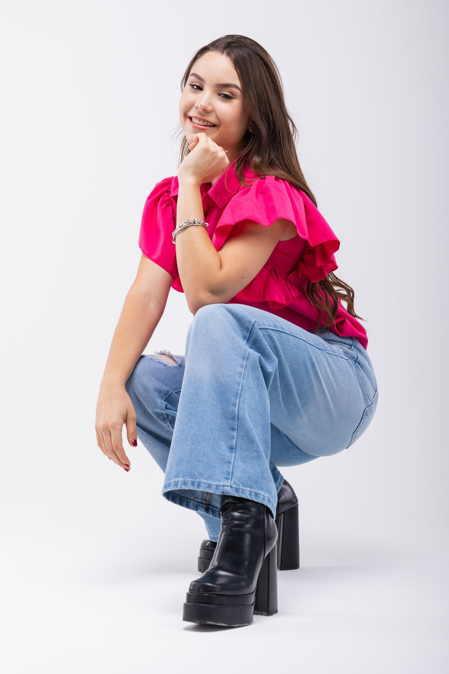 Jean wide leg B2U fantasía con roturas