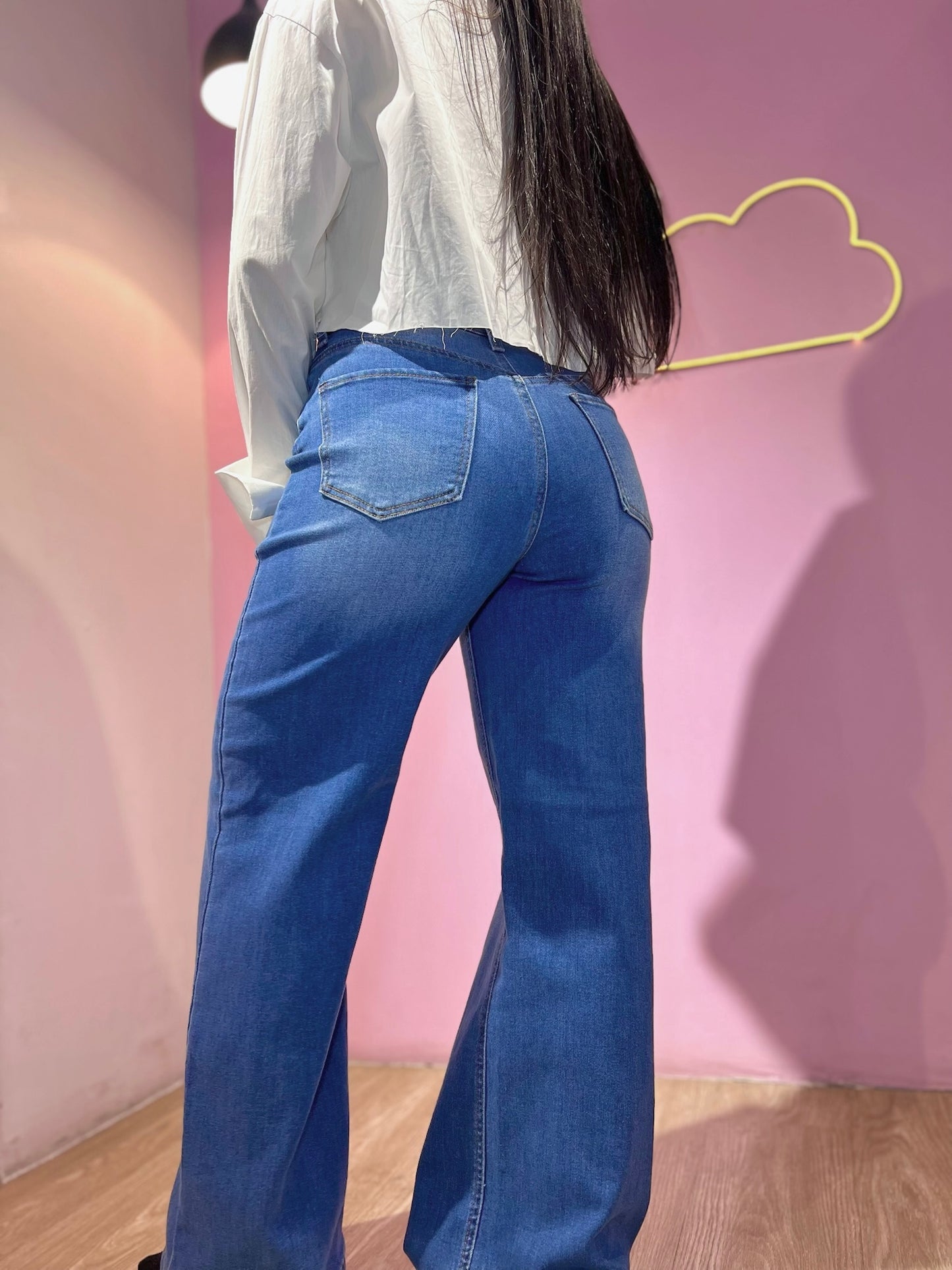 Jean WAX wide leg tono oscuro (cd: 90386)