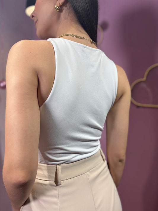 Body DYNAMIC halter blanco talla U