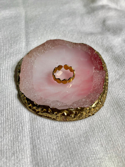Anillo ajustable de conchitas de mar