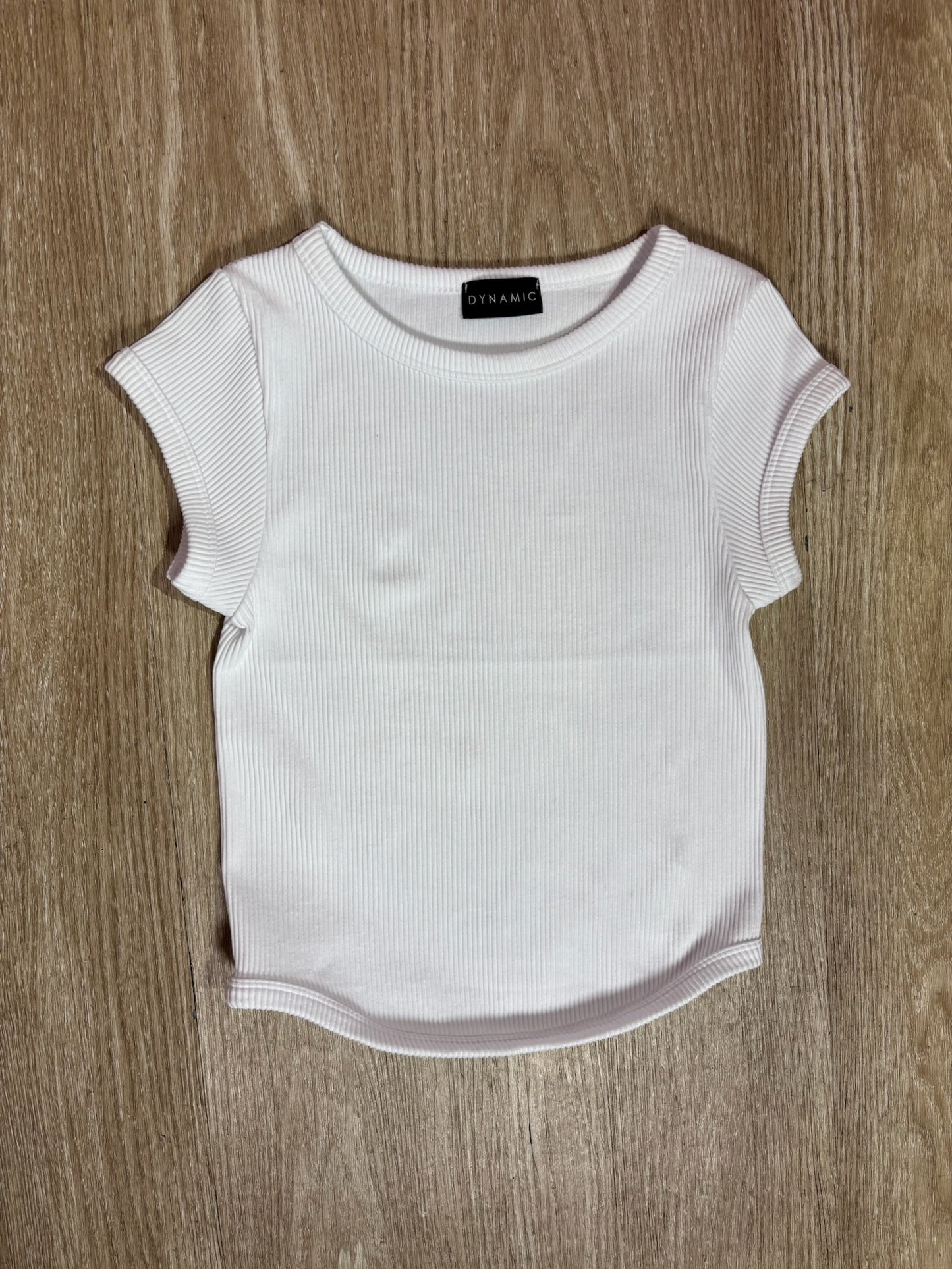 Top manga corta DYNAMIC blanco básico talla U