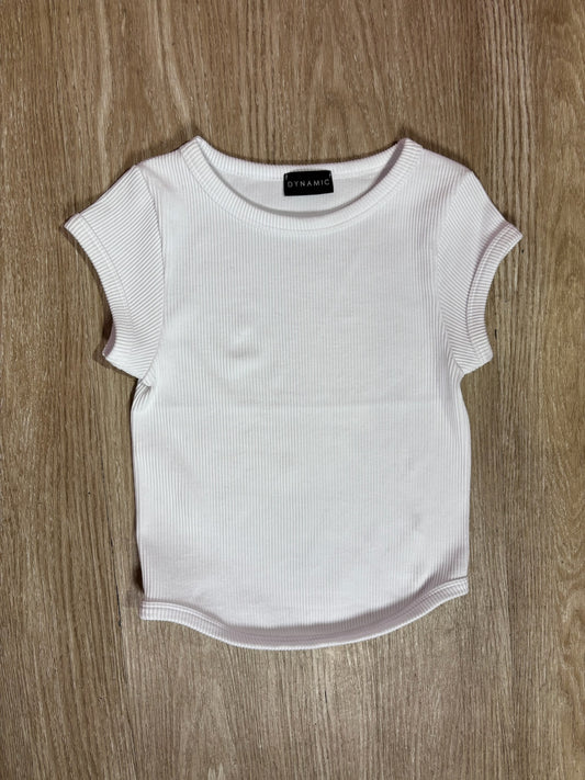 Top manga corta DYNAMIC blanco básico talla U