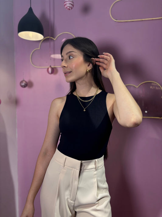 Body DYNAMIC halter negro talla U