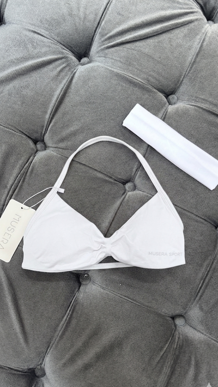 Top cuello V de tirantes y espalda descubierta MUSERA blanco