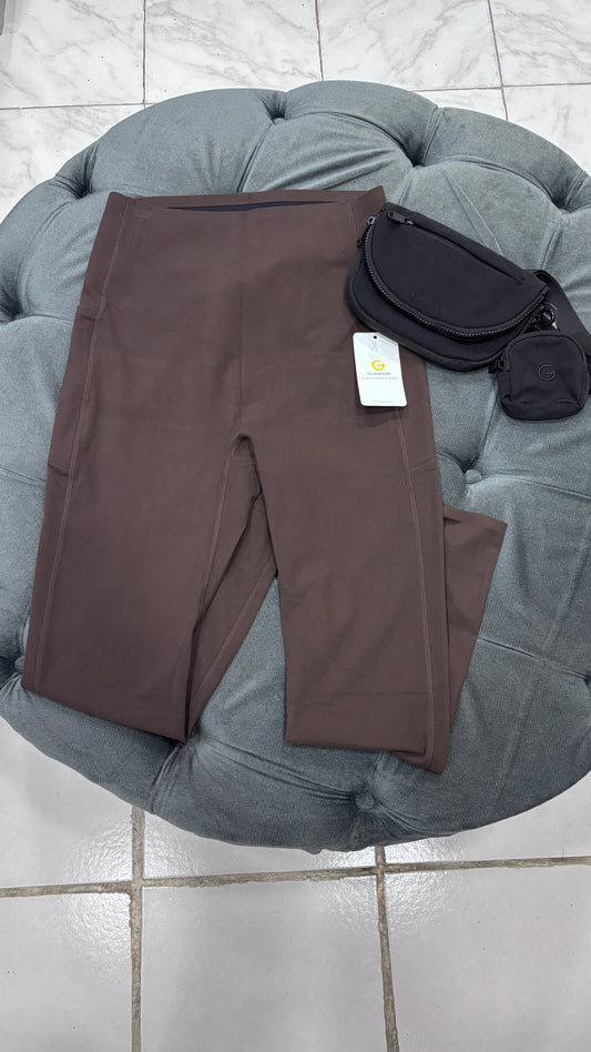 Legging contrae abdomen deportivo GLOWMODE marrón
