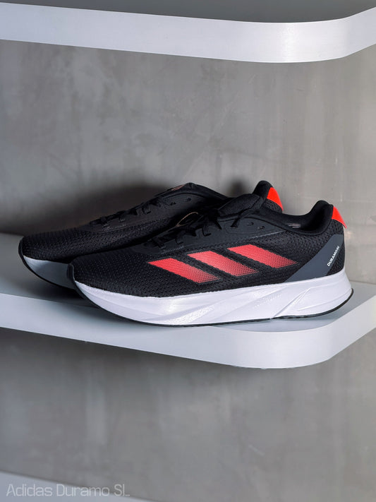 Zapatos DURAMO SL M de caballero deportivos ADIDAS negras con lineas rojas