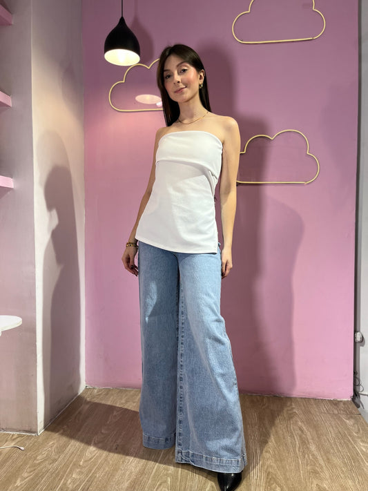 Jean Most Wanted corte palazzo con ruedo en la bota claro (1070261982)