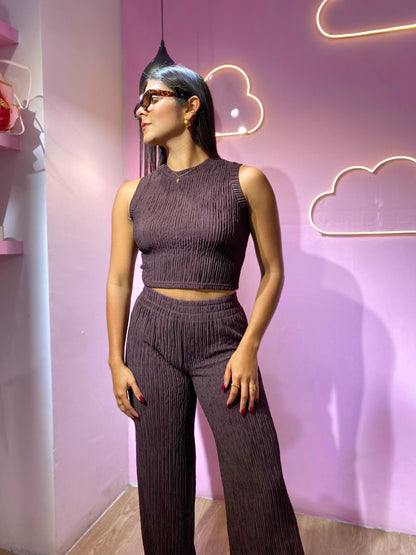 Set texturizado marrón