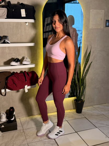 Legging contrae abdomen deportivo GLOWMODE morado oscuro