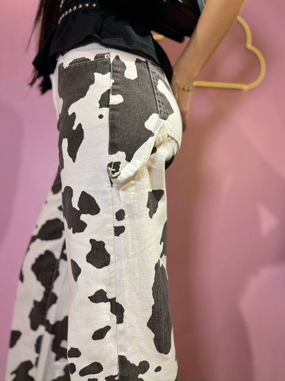 Jean Sweet Couture carpenter wide diseño de vaca (cd: SWK3200)