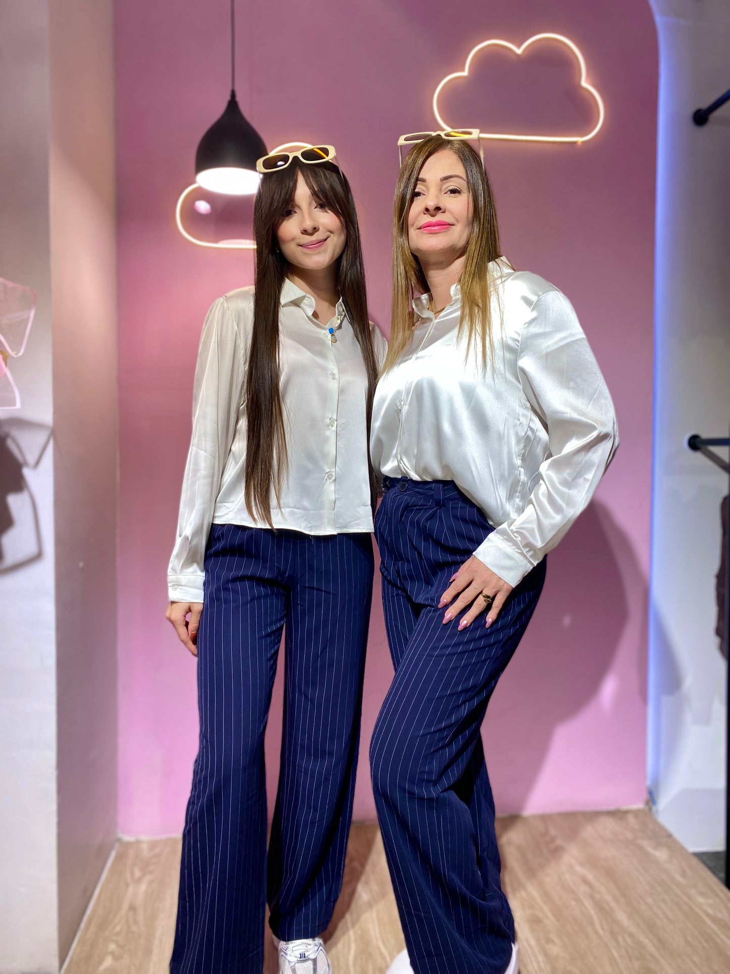 Pantalón de vestir palazzo de rayas