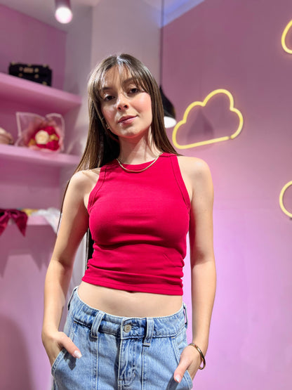 Top halter rojo hollister