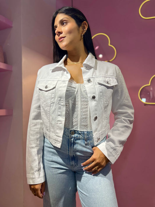 Chaqueta blanca de jean