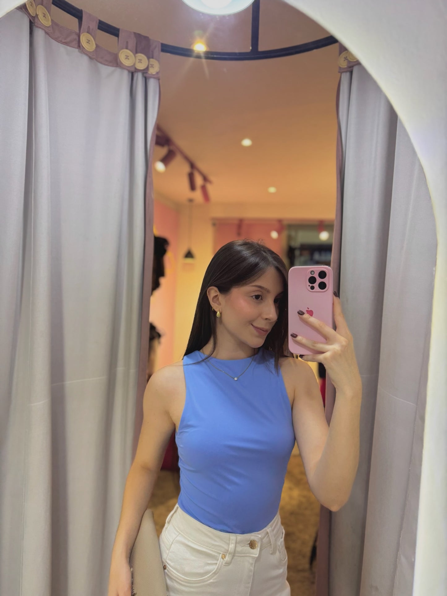 Body halter azul celeste