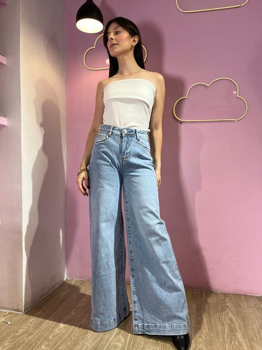 Jean Most Wanted corte palazzo con ruedo en la bota claro (1070261982)