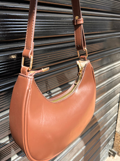 Cartera baguette marron