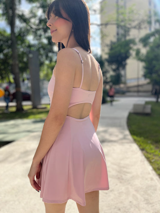 Vestido deportivo hollister rosa pastel