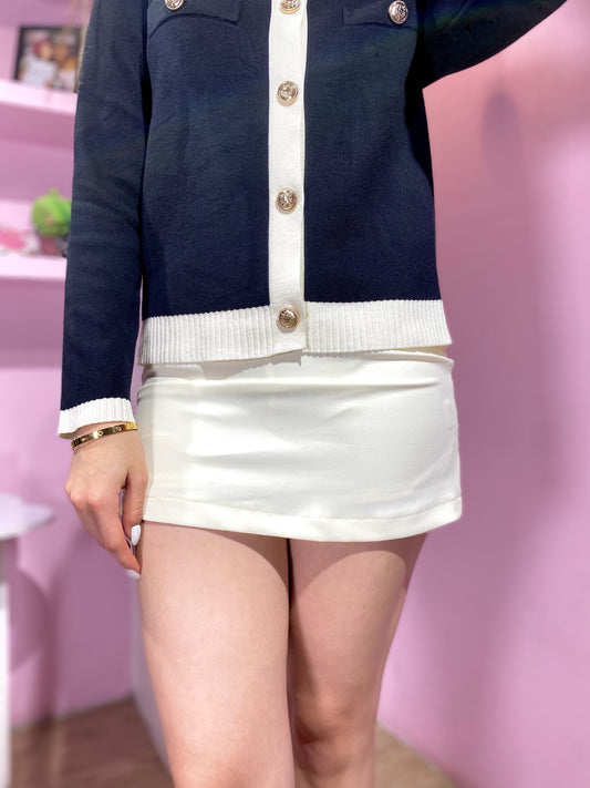 Falda short al cuerpo crema LOVE TREE