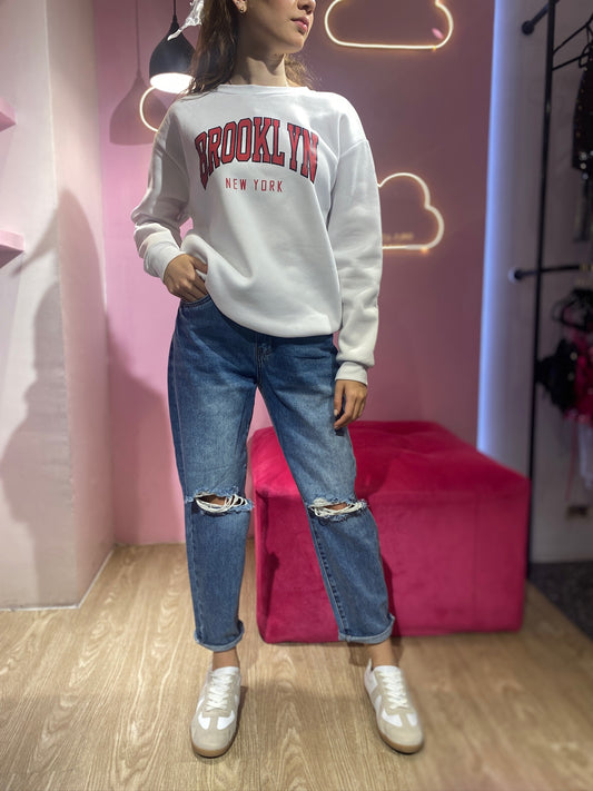 Mom jean B2U con roturas (cd:MK2208)