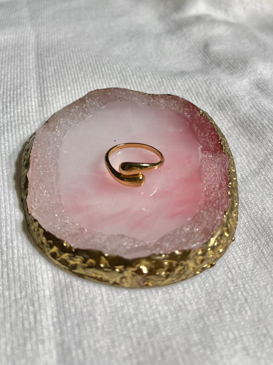 Anillo ajustable dorado asimétrico