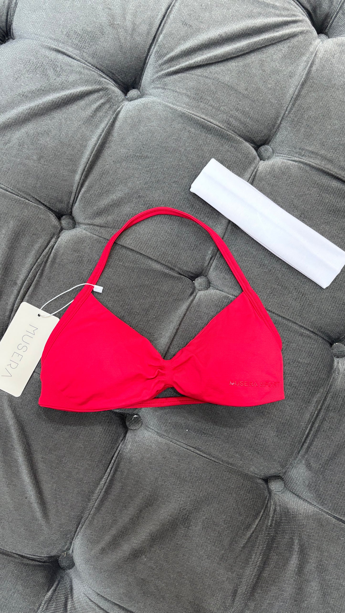 Top cuello V de tirantes y espalda descubierta MUSERA rojo