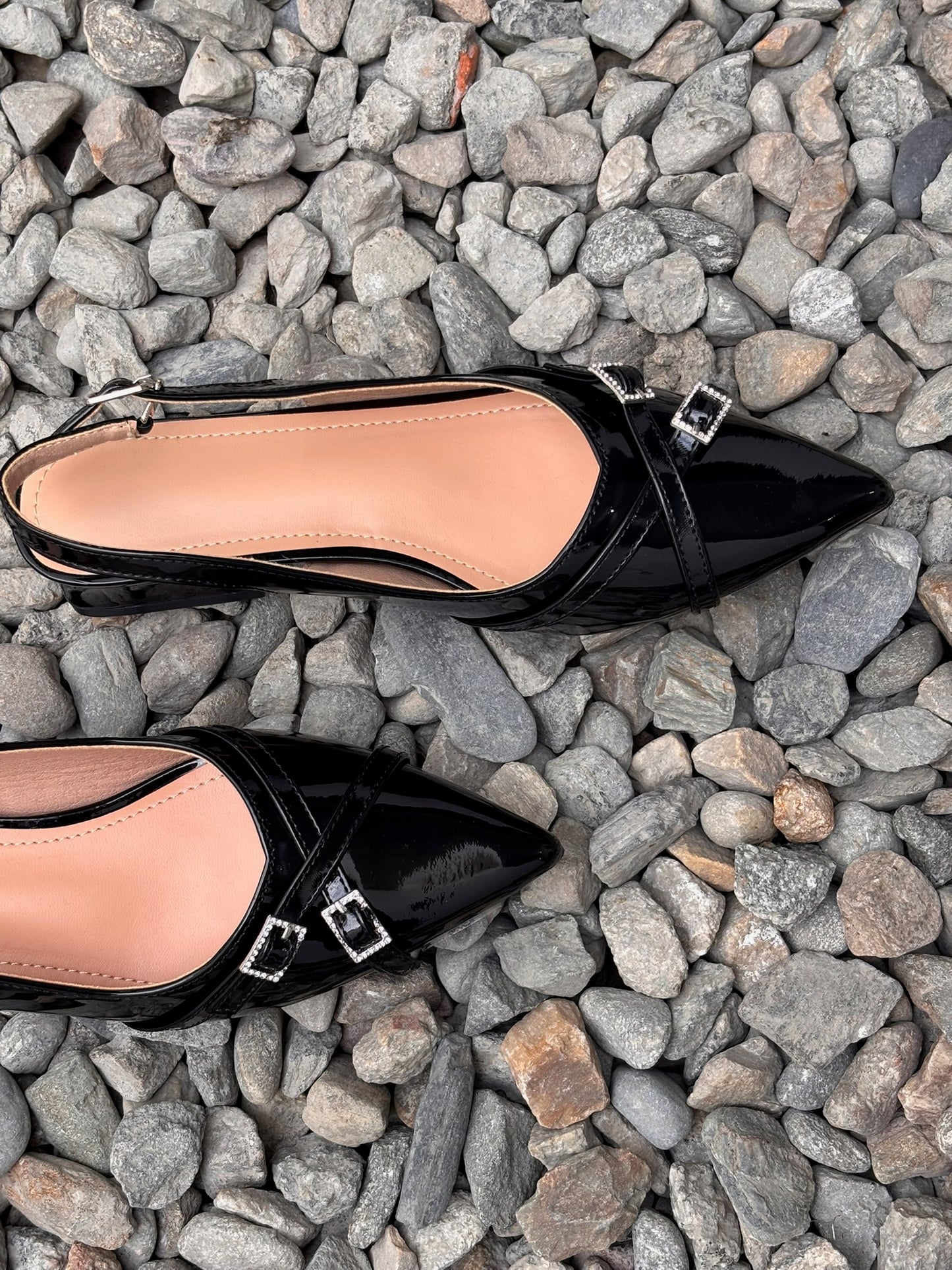 Zapatillas de punta negras patente