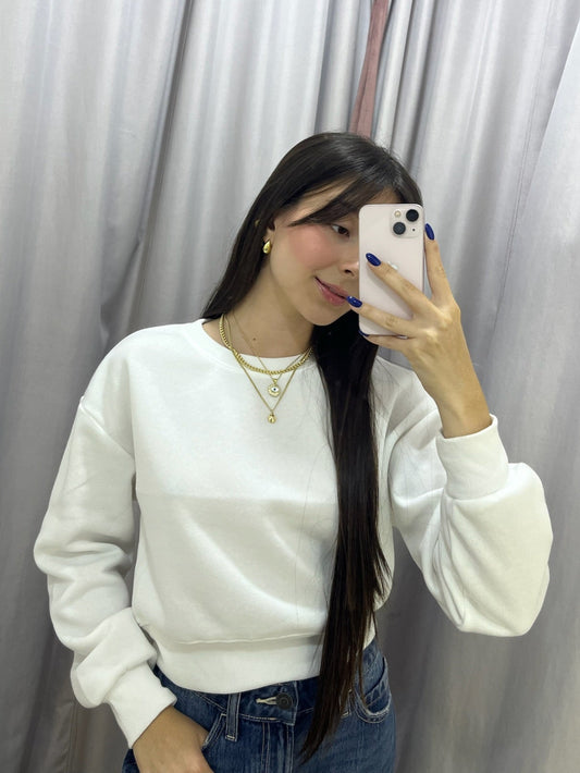 Sueter corto ambiance blanco