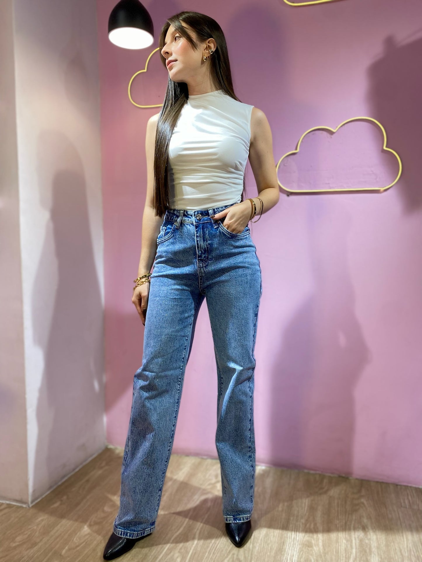 Jean Most Wanted prelavado con pedrería surtida (cd: 1086262014)