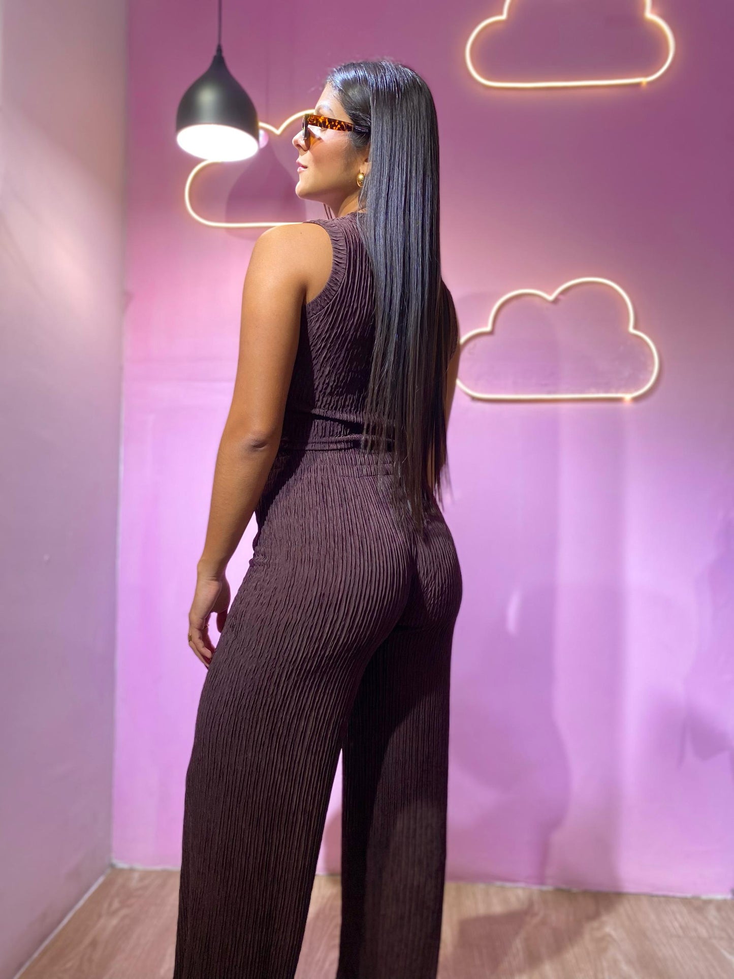 Set texturizado marrón