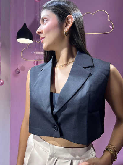 Blazer sin mangas DAZY negro