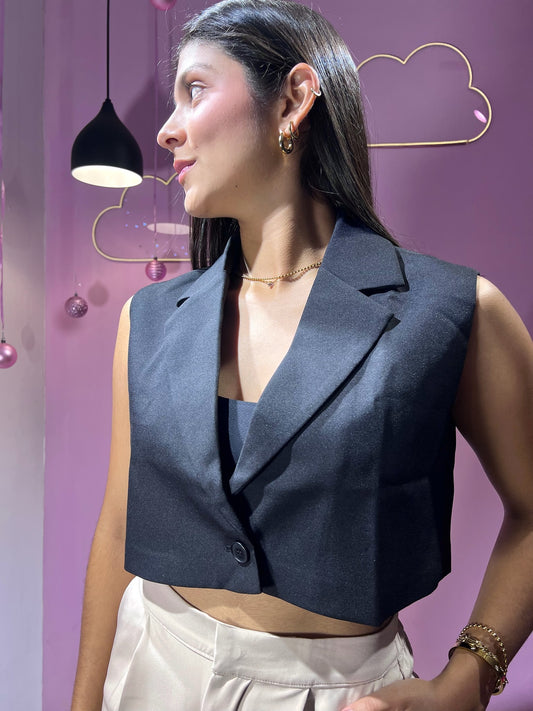 Blazer sin mangas DAZY negro