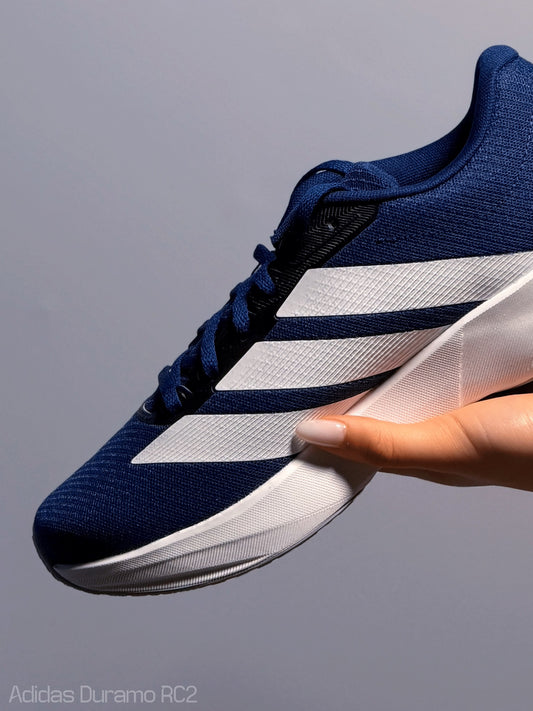 Zapatos DURAMO RC2W de caballero deportivos ADIDAS azules con lineas blancas