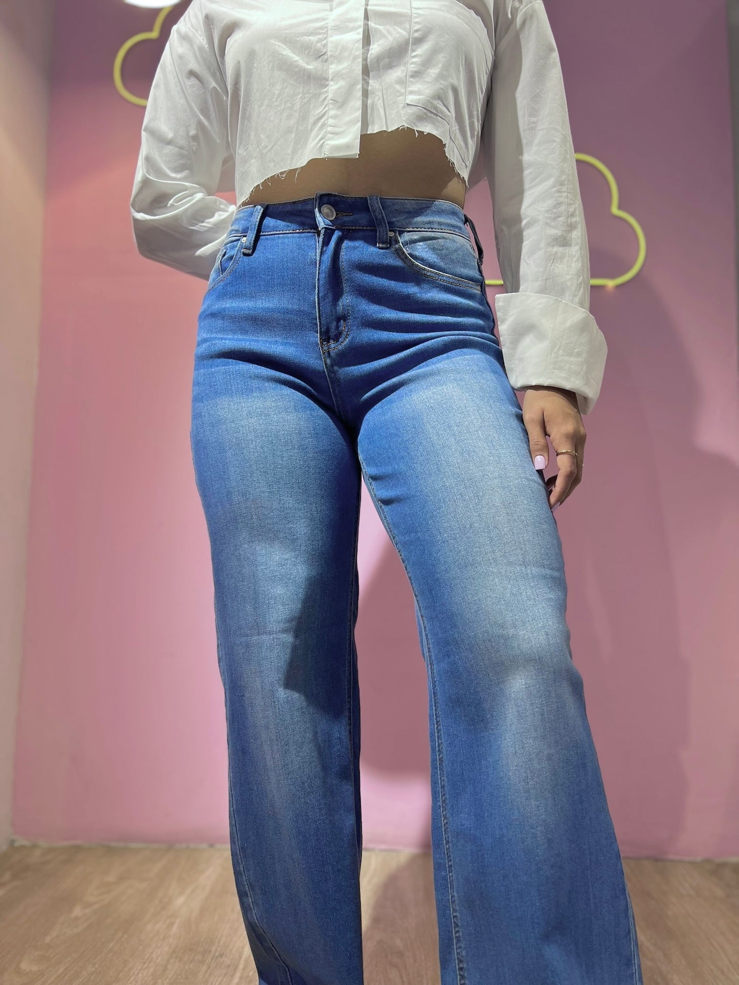 Jean WAX wide leg tono oscuro (cd: 90386)