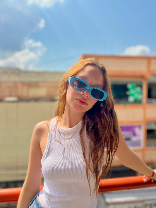 Lentes de sol azul