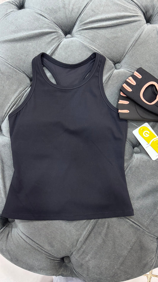 Franelilla femenina deportiva GLOWMODE sólido negro