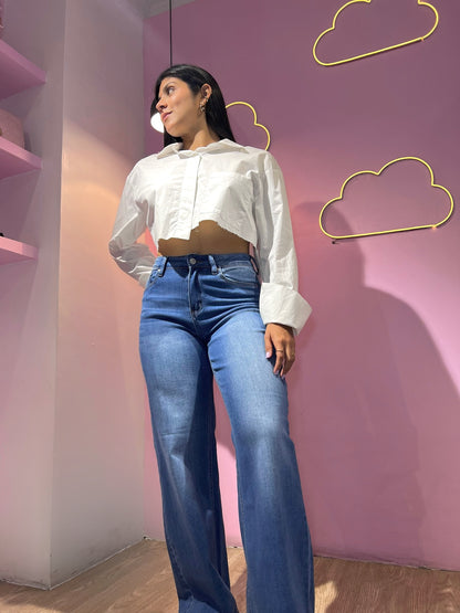 Jean WAX wide leg tono oscuro (cd: 90386)