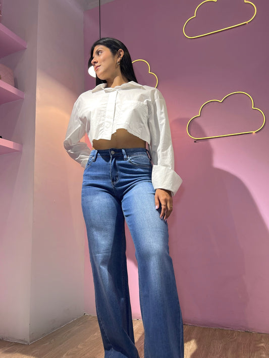Jean WAX wide leg tono oscuro (cd: 90386)