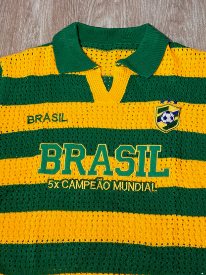 Franela tejida de futbol brasil