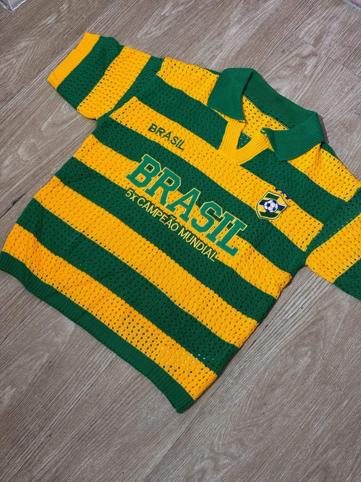 Franela tejida de futbol brasil