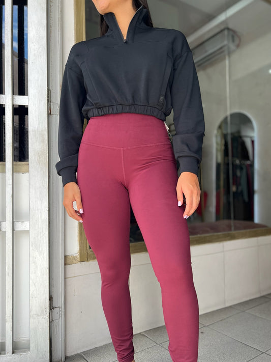 Leggin clásico vino pretina alta HOLLISTER