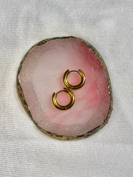 Argollas corridas dorada