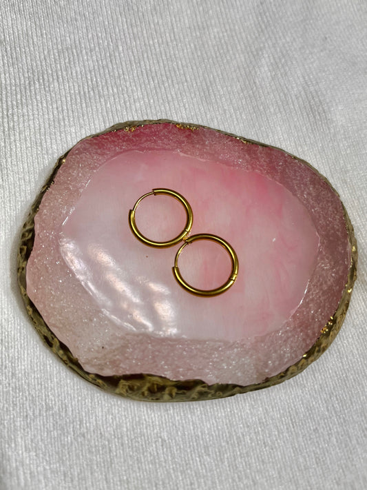 Argollas finas lisas doradas L